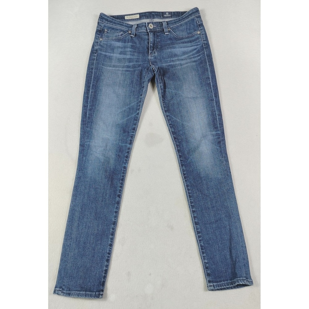 AG Adriano Goldschmied Stevie Ankle Jeans Womens 27R Blue Low Rise Slim Straight